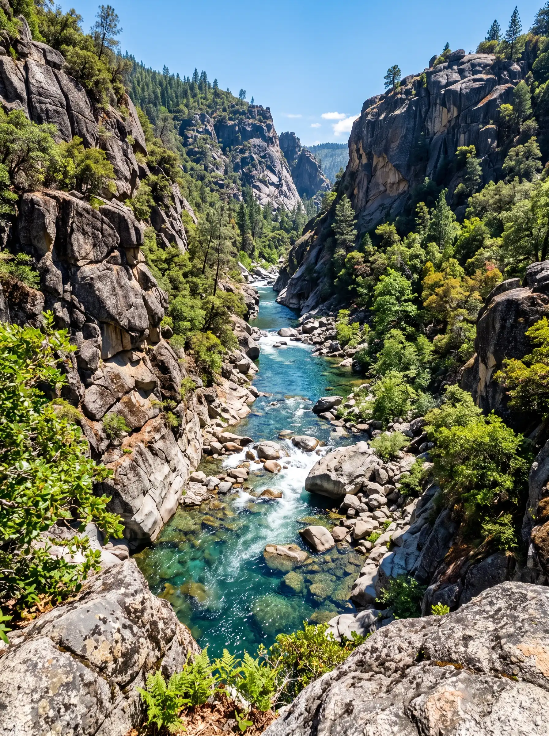 crystal clear river water
