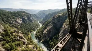 River winding through canyon